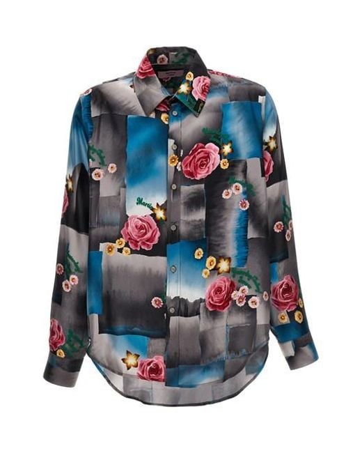 Martine Rose Blue 'today Floral' Shirt for men