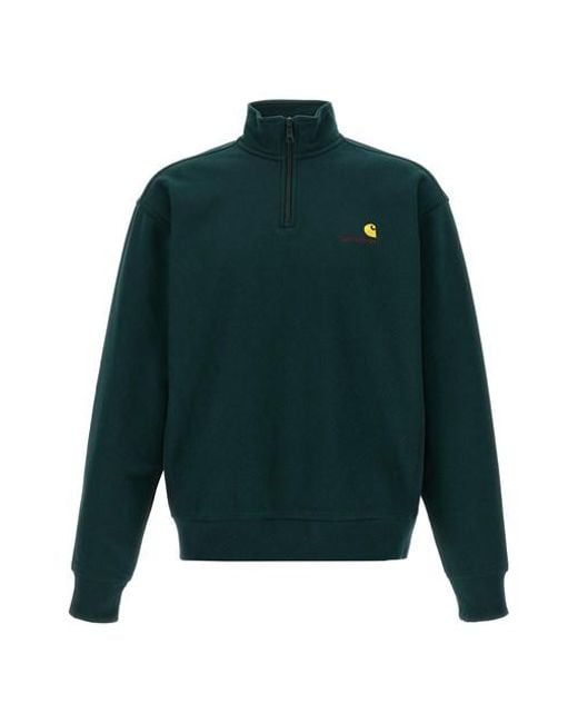 Carhartt Green 'american Script' Sweatshirt for men