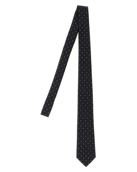 Saint Laurent Black Jacquard Tie for men