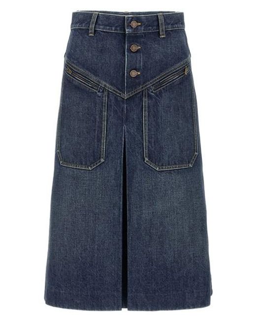 Gonna Denim di Chloé in Blue