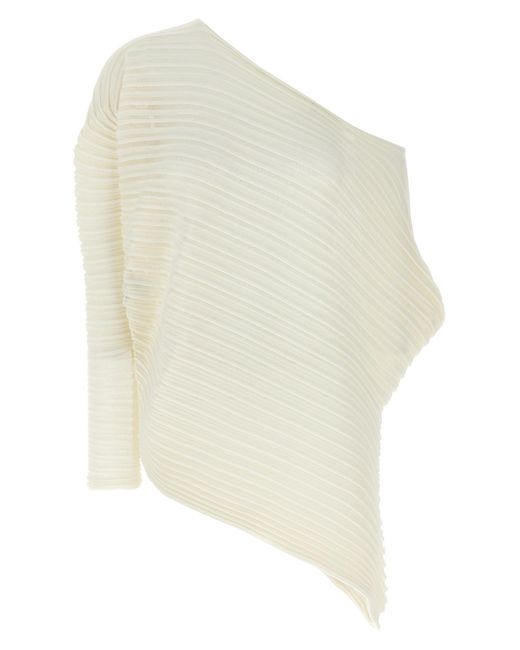 Issey Miyake White Top "Stream"