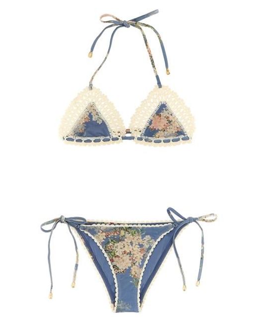 Bikini 'Cascadian Crochet' di Zimmermann in Metallic