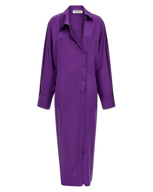 The Attico Purple Chemisier Dress
