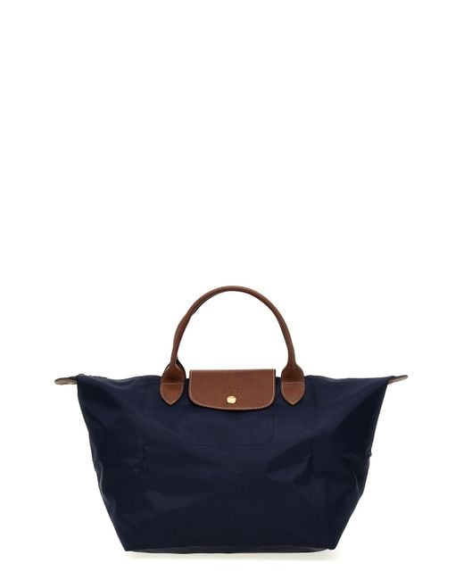 Longchamp 'le Pliage Original M' Handbag in Blue Lyst UK