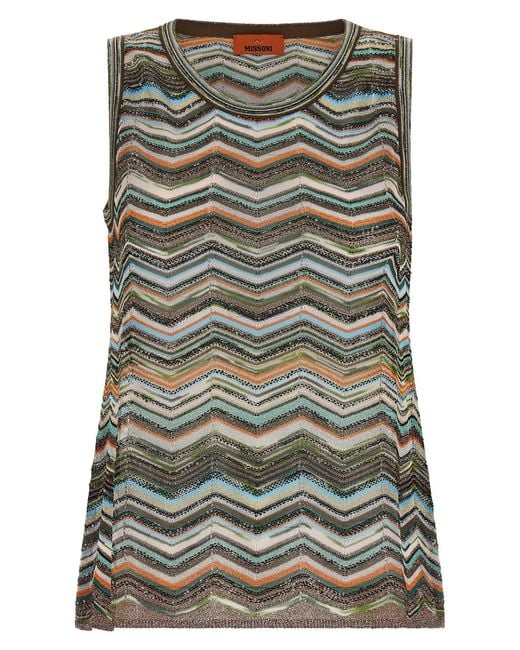 Missoni Gray Chevron Workmanship Top
