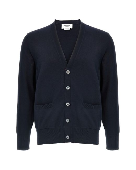 Thom Browne Blue 4-Bar' Cardigan for men
