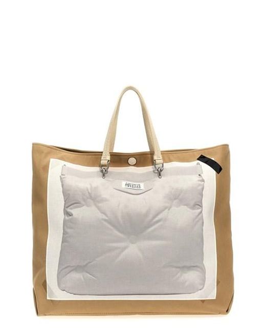 Maison Margiela Gray 'trompe L'oeil 5ac Classique Medium' Shopping Bag for men