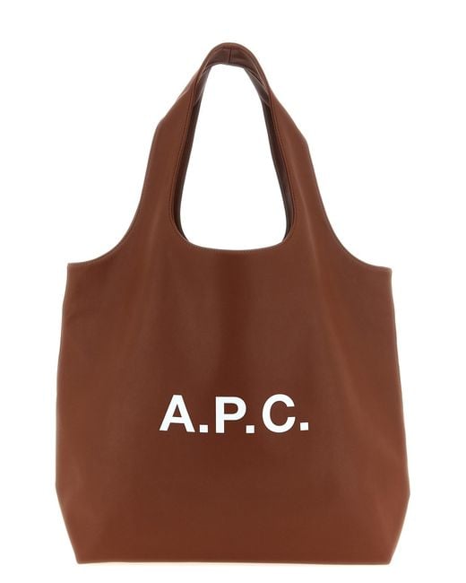 A.P.C. Brown 'ninon' Large Shopping Bag