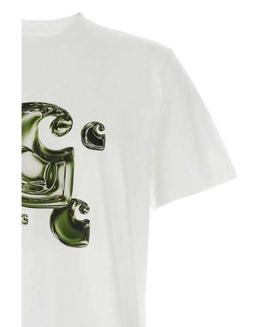 T-Shirt 'Solar Chrome C-Logo' di Carhartt in White da Uomo
