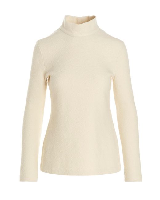 Jil Sander White Turtle Neck Sweater