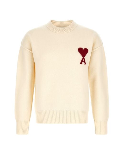 AMI White 'ami De Coeur' Sweater