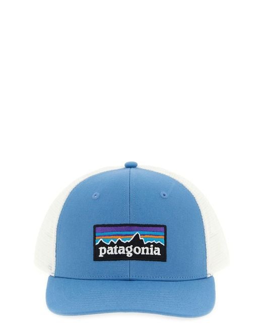 Patagonia Blue 'p-6 Logo Trucker' Cap for men