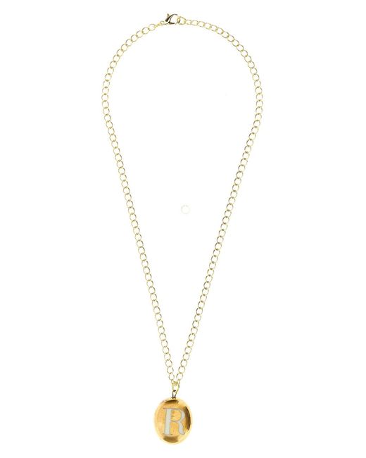 Vetrofuso White 'r' Necklace