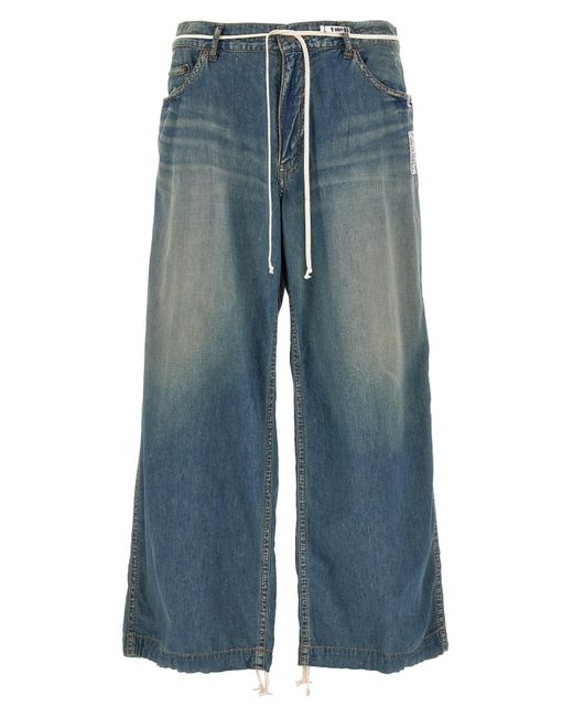Maison Mihara Yasuhiro Blue Drawstring Jeans