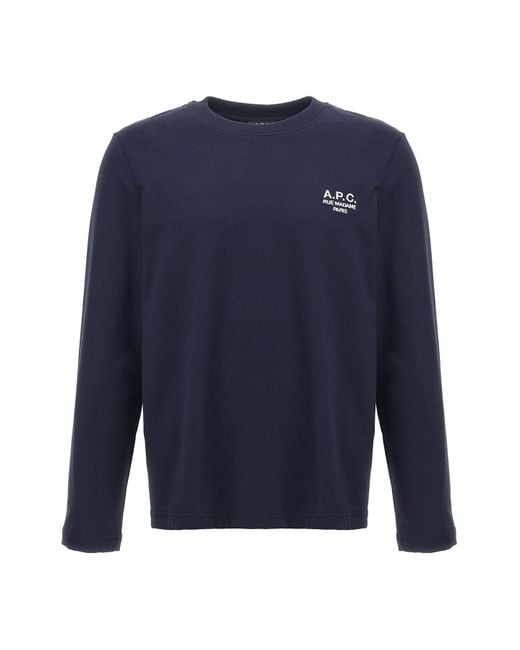 A.P.C. Blue 'oliver' T-shirt for men