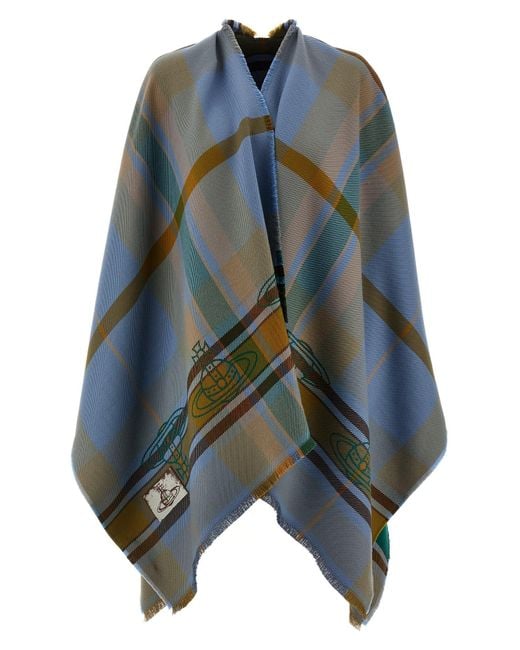 Vivienne Westwood Blue Double-Face Poncho