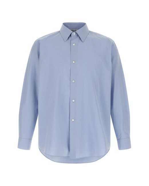 Auralee Blue Chambray Shirt for men