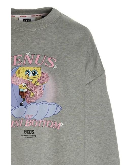 Felpa capsule Spongebob 'Venus' di Gcds in Gray
