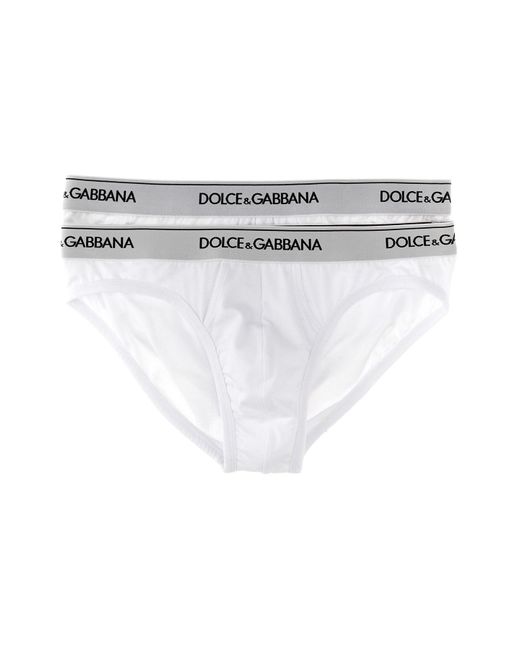 Dolce & Gabbana Slip "Midi Brief" Im 2Er-Pack in White für Herren