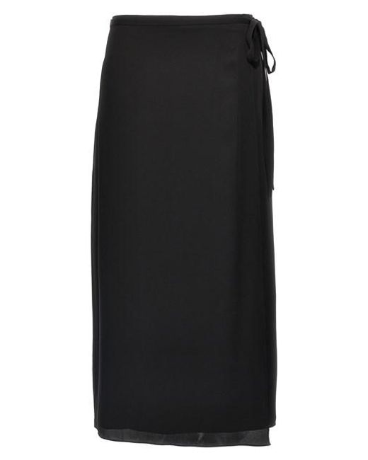 Theory Black 'cl Tie Wrap' Skirt