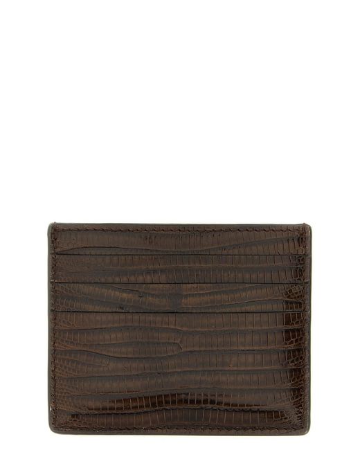 Brunello Cucinelli Brown Leather Cardholder