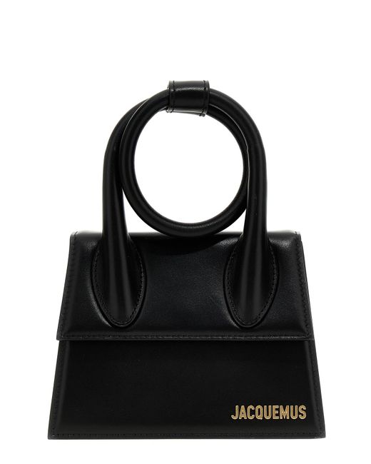 Jacquemus Black 'le Chiquito Noeud' Handbag for men