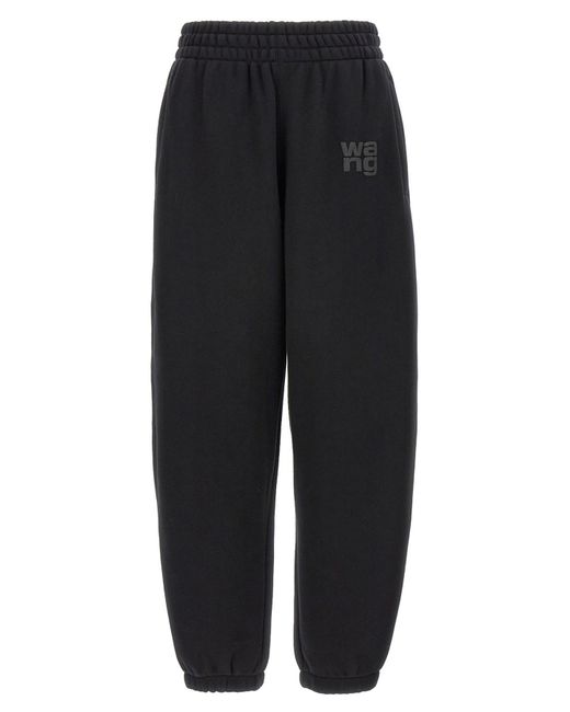 T By Alexander Wang Black 'essential Terry' joggers