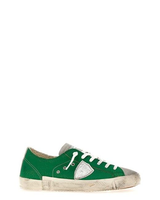 Sneaker 'Prsx low' di Philippe Model in Green da Uomo