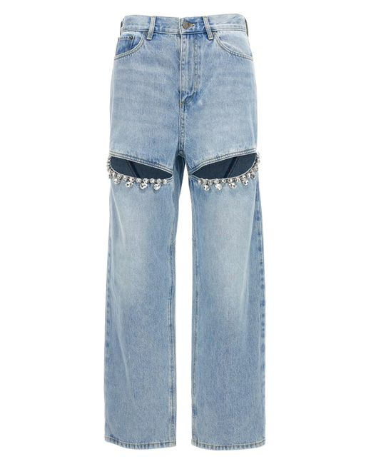 Area Blue Jeans 'Crystal Slit'