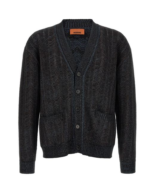 Missoni Black Knitted Cardigan for men
