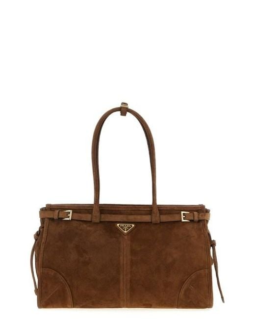 Prada Brown Bonnie' Large Handbag