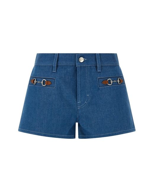 Gucci Blue 'morsetto' Shorts