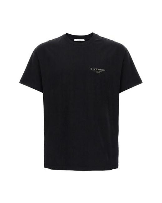 Givenchy Black Logo Print T-Shirt for men