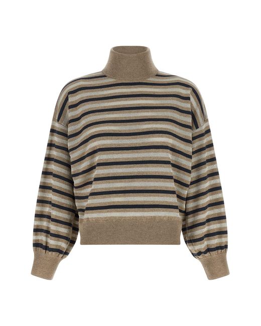 Brunello Cucinelli Multicolor 'sparkling Stripes' Sweater