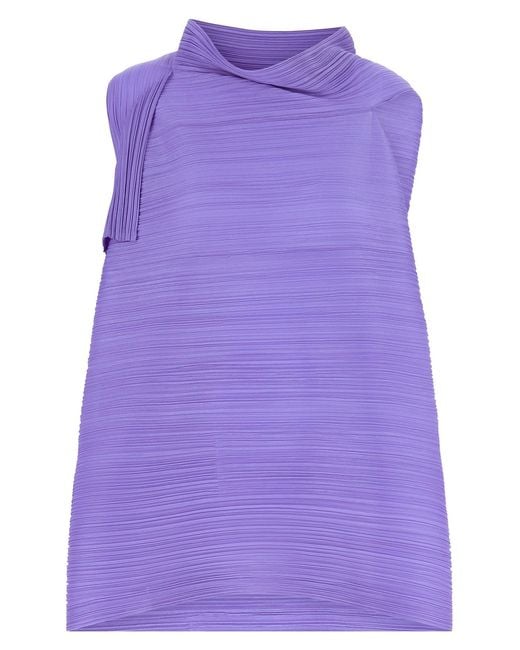 Pleats Please Issey Miyake Purple 'bouncy Basket' Shirt