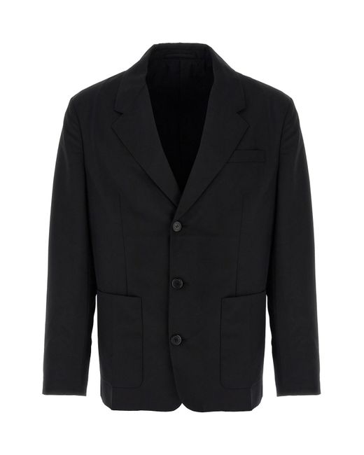 Prada Black Single-Breasted Blazer for men