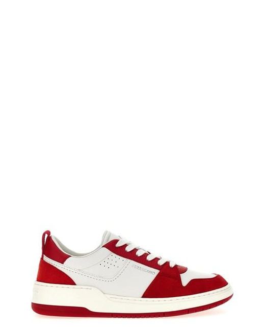 Ferragamo Red 'dennis' Sneakers for men