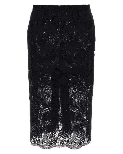 Ermanno Scervino Black Spitzenrock