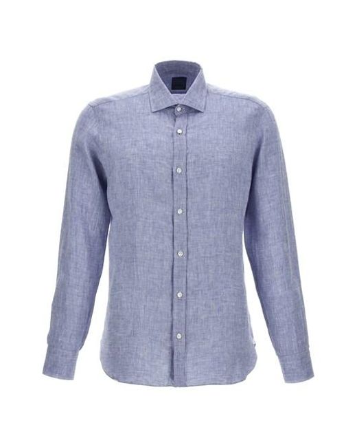 Camicia 'The vintage shirt' di Barba Napoli in Blue da Uomo