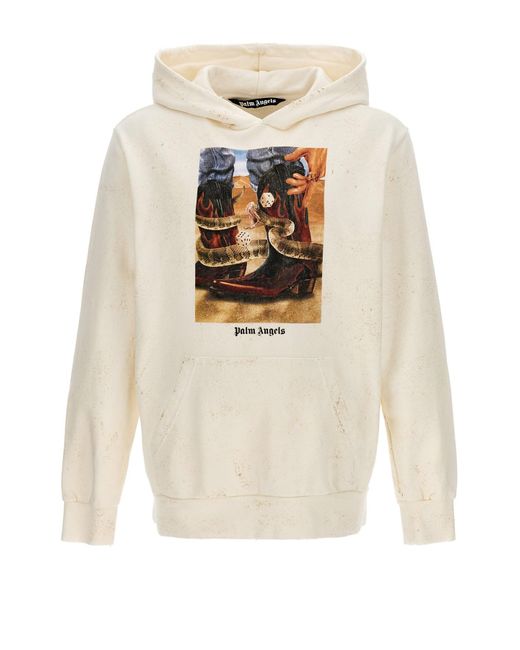 Palm Angels White 'dice Game' Hoodie for men