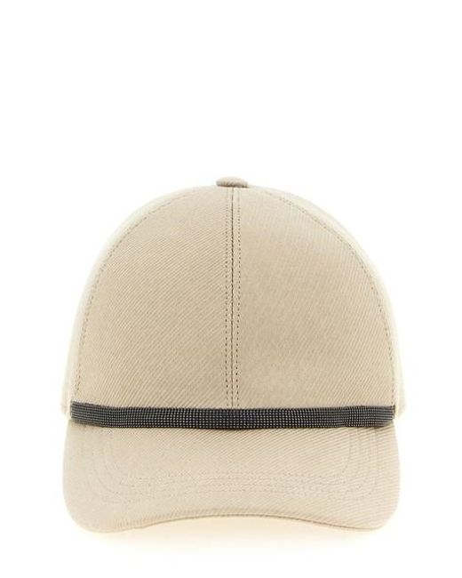 Cappello 'Baseball' di Brunello Cucinelli in Natural