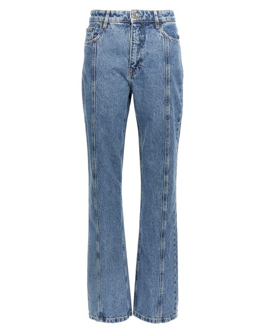 ROTATE BIRGER CHRISTENSEN Blue Velcro Logo Jeans