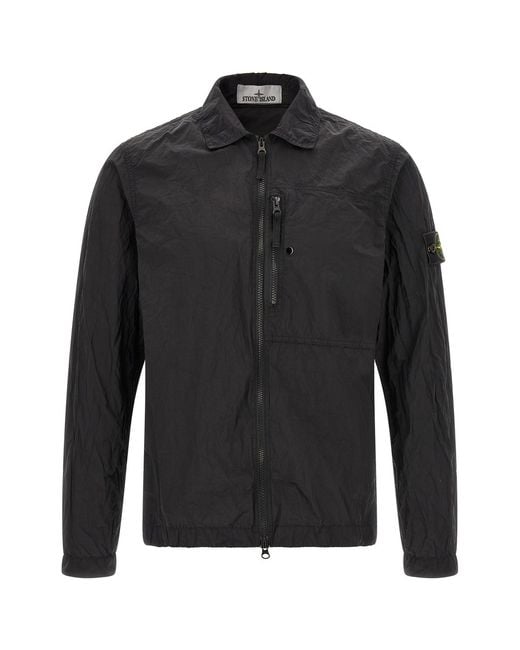 Stone Island Black '120004' Overshirt for men