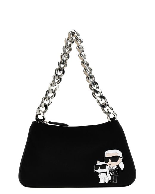 Karl Lagerfeld Black 'ikonik 2.0' Shoulder Bag