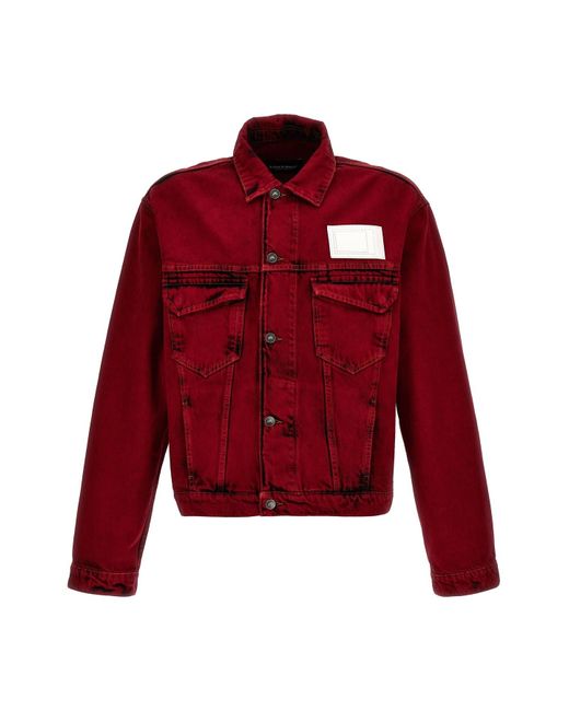 A_COLD_WALL* Red * 'strand Trucker' Jacket for men