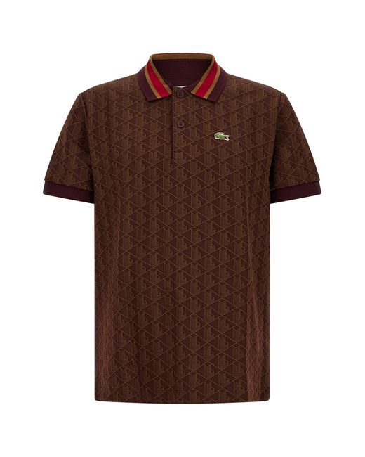 Lacoste Brown 'paris' Polo Shirt for men