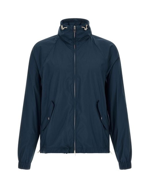 Brunello Cucinelli Blue Lightweight Nylon Jacket for men