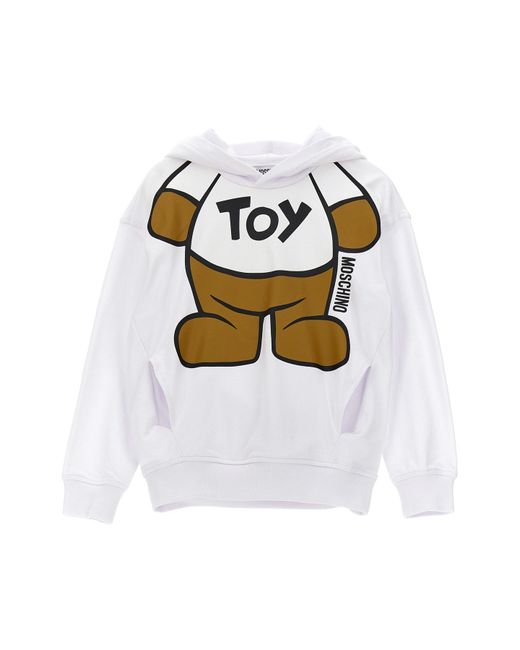Moschino White 'toy' Hoodie for men