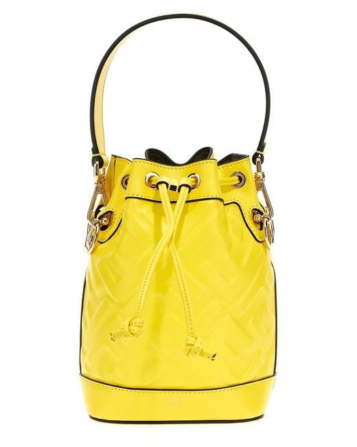 Fendi Yellow 'mon Tresor' Mini Handbag