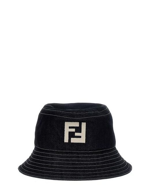 Bukcet hat logo di Fendi in Black da Uomo